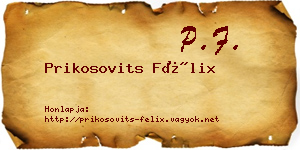 Prikosovits Félix névjegykártya